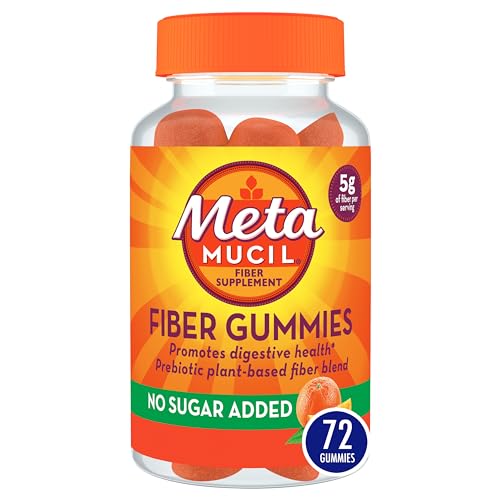 Metamucil Daily Fiber Gummies, Orange Flavored, No Sugar Added, 5g Prebiotic Plant Metamucil uk supplements