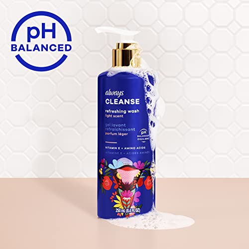 Always Cleanse Feminine Intimate Wash For Women, Ph Balanced For Skin, Lightly Scented Always uk supplements