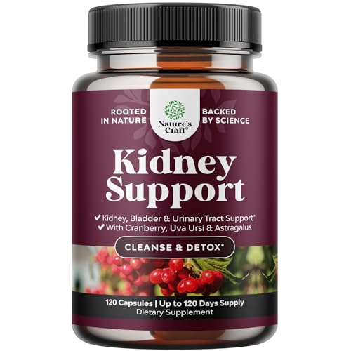 Kidney Support Cranberry Supplement for Women and Men - High Strength Kidney Natures Craft uk supplements