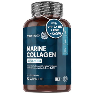 Marine Collagen Capsules 1455mg - Naticol Type 1 Collagen Supplements for Women & Men maxmedix uk supplements