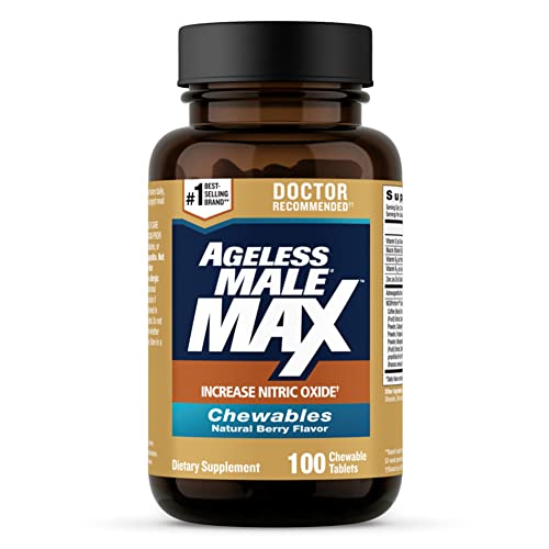 Ageless Male Max Chewable Nitric Oxide Booster Supplement for Men – High Potency New Vitality uk supplements