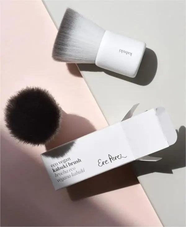 Ere Perez - Natural Eco Vegan Kabuki Makeup Brush | Multipurpose For Powder + Cream | Vegan Nylon Bristles, Cruelty-Free, Clean Beauty Ere Perez uk supplements
