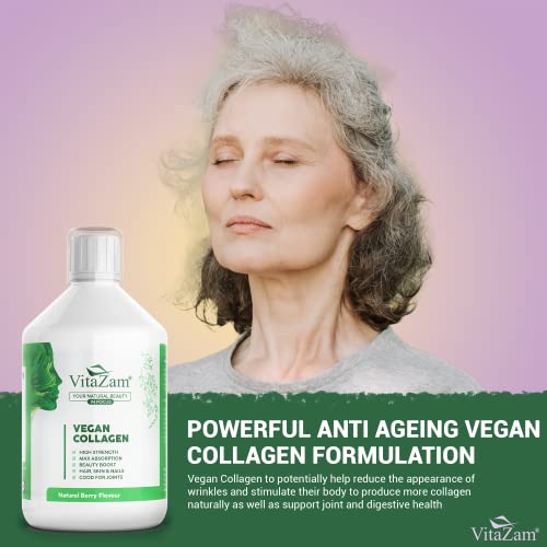 VitaZam Vegan Collagen Liquid 5000mg Hydrolyzed Collagen Peptides for Women VitaZam uk supplements