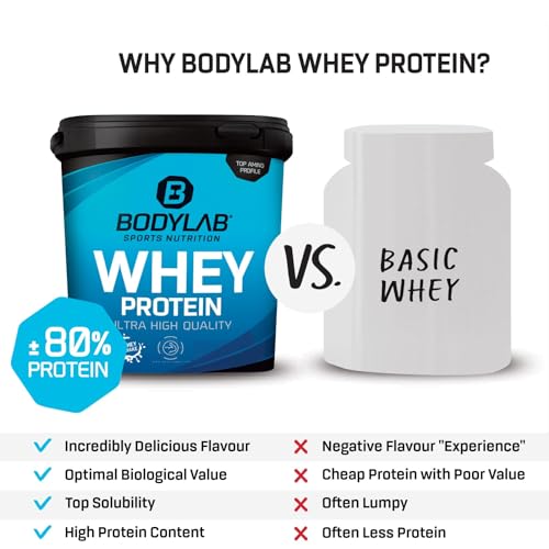 Bodylab24 Whey Protein Powder Milk Chocolate 1kg, Protein-Shake for Your Workout Bodylab24 uk supplements