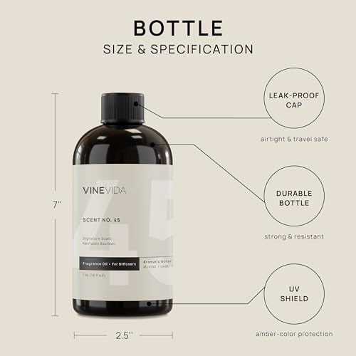 VINEVIDA [16 Fl Oz] Kentucky Bourbon Fragrance Oil for Cold Air Diffusers, Essential Oils for Diffuser Oil VINEVIDA uk supplements