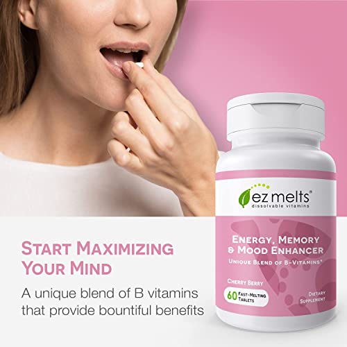EZ Melts Dissolvable Energy, Memory & Mood Enhancer, Blend of B-Vitamins, Sugar-Free EZ Melts uk supplements