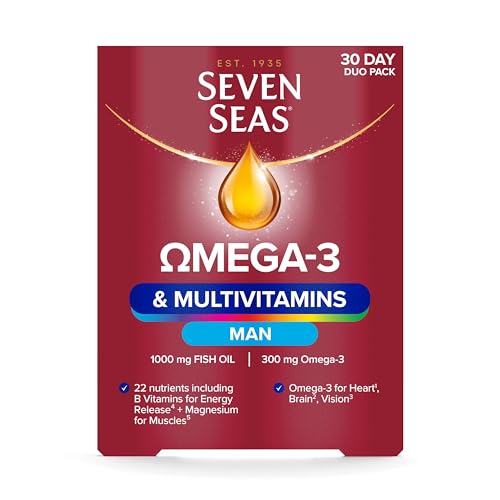 Seven Seas Omega-3 & Multivitamins Man, With B Vitamins and Magnesium, 30-Day Duo Seven Seas uk supplements