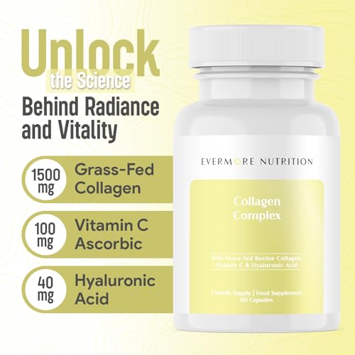 EVERMORE NUTRITION Grass Fed Collagen Complex with Hyaluronic Acid, Vitamin C and Active Peptides EVERMORE NUTRITION uk supplements