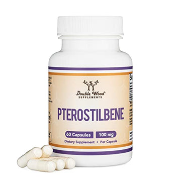 Pterostilbene Supplement 100mg Capsules (Third Party Tested) Manufactured in The USA Double Wood Supplements uk supplements
