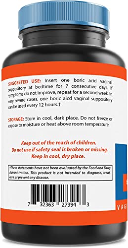 Nova Nutritions Boric Acid Vaginal Suppositories - 100% Pure Made in USA - USP Medical Grade Fine Powder Nova Nutritions uk supplements