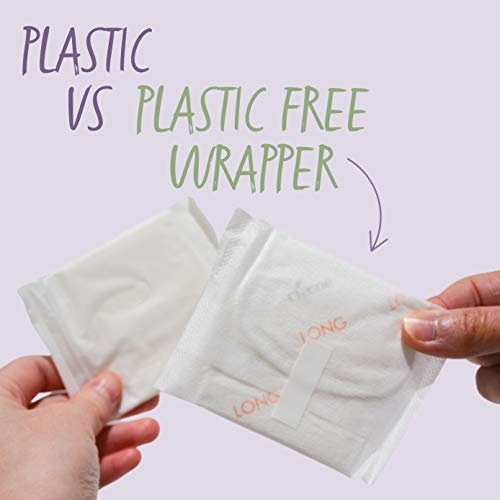Claene Organic Cotton Cover Pads, Menstrual Large&Overnight Pads for Women, Unscented, Breathable CLAENE uk supplements