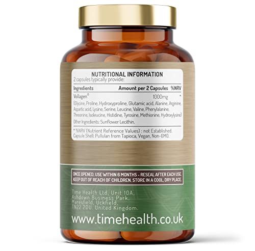 Vollagen® Advanced Vegan Collagen - 18 Amino Acid Complex in Ratio of Collagen Time Health uk supplements