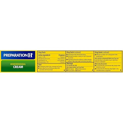 Preparation H Hemorrhoid Symptom Treatment Cream (2 x 1.8 Ounce Tube), Maximum Strength Multi-Symptom Pain Relief with Aloe Preparation H uk supplements
