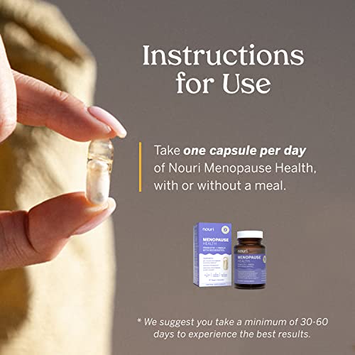Nouri Menopause Health Probiotic, Menopause Relief for Women - Resveratrol Capsules Nouri uk supplements