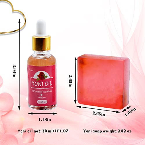 Yoni Soap Bars Vaginal Wash & Natural Yoni Oil Set Of 3, Ph Balance Eliminates Odor for Women Wovarkie uk supplements