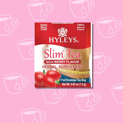 Hyleys Slim Tea Goji Berry Flavor - Weight Loss Herbal Supplement Cleanse and Detox Hyleys Tea uk supplements