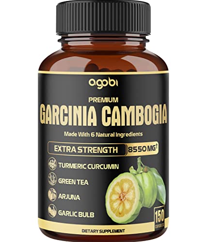 Premium Garcinia Cambogia 20:1 Extract Capsules 8550 mg - with Green Tea, Arjuna agobi uk supplements