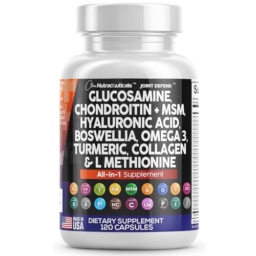 Clean Glucosamine Chondroitin MSM Turmeric Hyaluronic Acid Boswellia Clean Nutraceuticals uk supplements