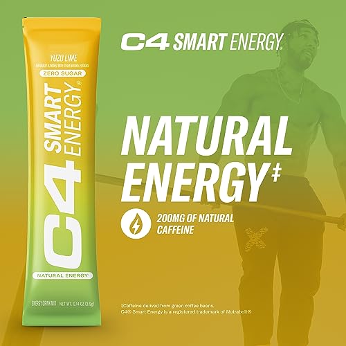 C4 Smart Energy Powder Stick Packs - Sugar Free Performance Fuel & Nootropic Brain Cellucor uk supplements