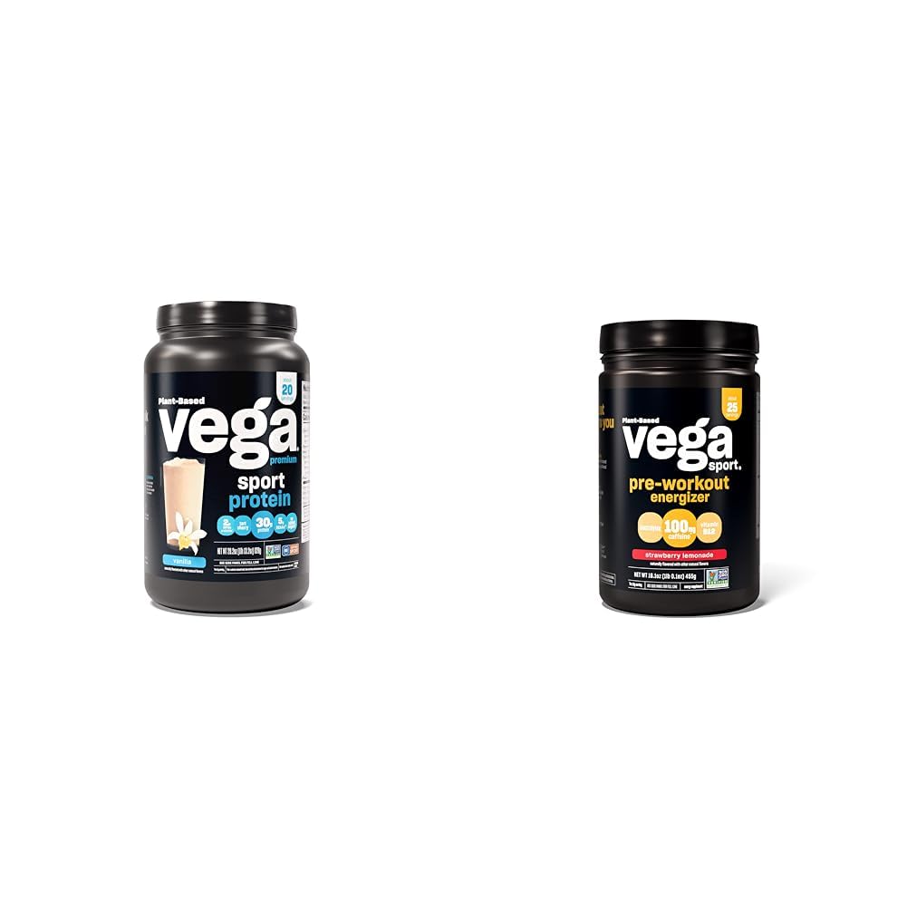 Vega Premium Sport Protein Vanilla Protein Powder, Vegan, Non GMO & Sport Pre-Workout Vega uk supplements