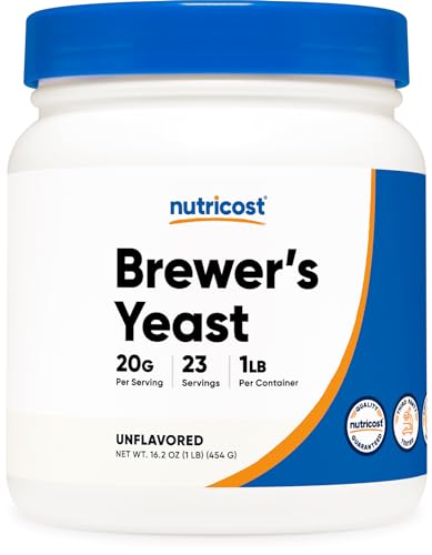 Nutricost Brewers Yeast Powder 1LB (16oz) - Non-GMO, Vegetarian Friendly Nutricost uk supplements