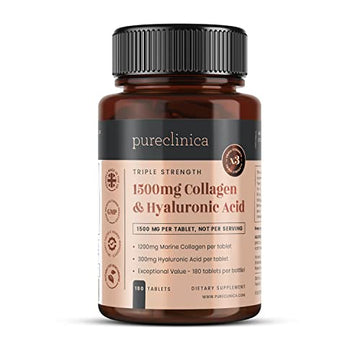 UltraColl Collagen & Hyaluronic Acid 1500mg x 180 Tablets - 6 Months Supply Pureclinica uk supplements