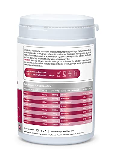 Mr.P Health Pure Collagen Peptides 400g Types I III Food Supplement Unflavoured Powder MR.P Health uk supplements