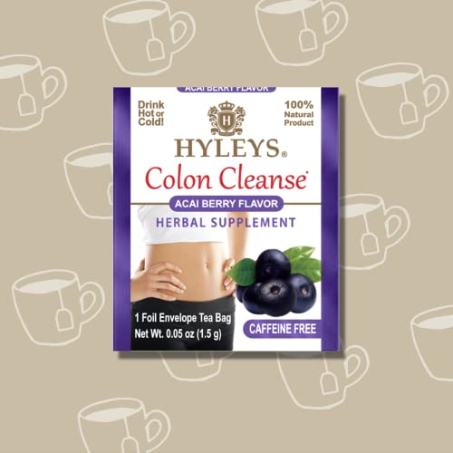 Hyleys Colon Cleanse Tea Acai Berry Flavor - 25 Tea Bags (12 Pack - 300 Tea Bags Total) HYLEYS uk supplements