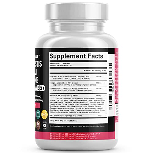 Fadogia Agrestis 5000mg Tongkat Ali 25000mg Turkesterone 5000mg Clean Nutraceuticals uk supplements