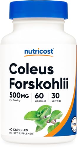 Nutricost Coleus Forskohlii 500mg, 60 Capsules - Maximum Strength Formula Nutricost uk supplements