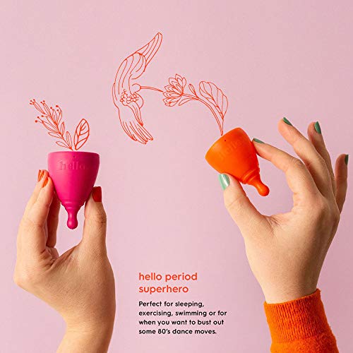 The Hello Cup Extra Small Menstrual Cup, BPA Free, Reusable, Hypoallergenic, Recyclable THE HELLO CUP uk supplements