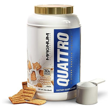 Magnum Nutraceuticals Quattro -, Toasted Cinnamon Cereal ,2lb - May Support Muscle QUATTRO uk supplements