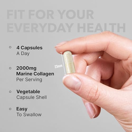 Fitimins Marine Collagen Capsules, 2000mg with Hyaluronic Acid & Vitamin C Fitimins uk supplements
