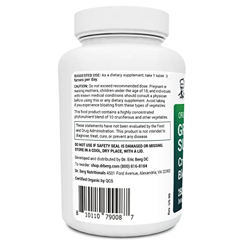 Dr. Berg's Greens Superfood Cruciferous Vegetable Tablets - Vegetable Supplements Dr. Berg Nutritionals uk supplements