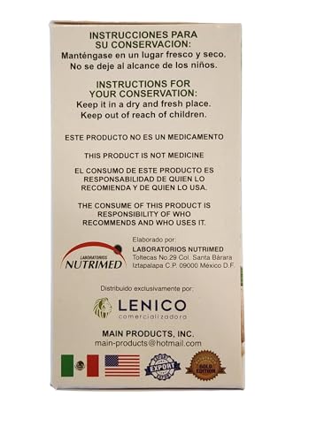 Lenico Comercializadora ChupaMas 60 Capsules Ginger, Green Tea, Prune, Artichoke Lenico Comercializadora uk supplements