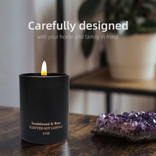 Sandalwood Rose Scented Candles, Christmas Birthday Candle Gifts for Women, Best Friends Kelly's Custom Candles uk supplements