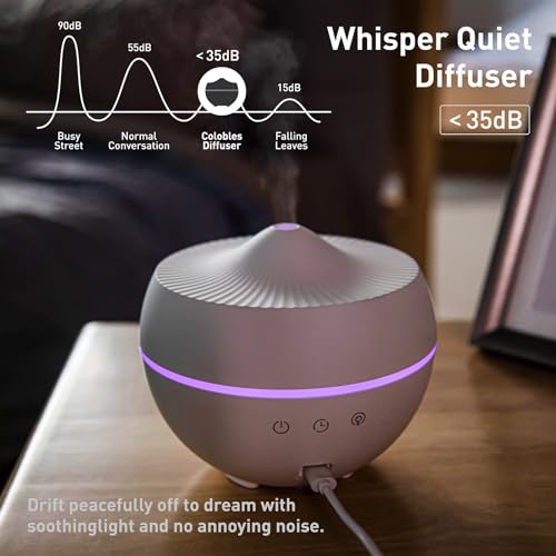Essential Oil Diffuser, 300ML Quiet Premium Humidifier, Natural Home Fragrance Aroma Diffuser Colobles uk supplements