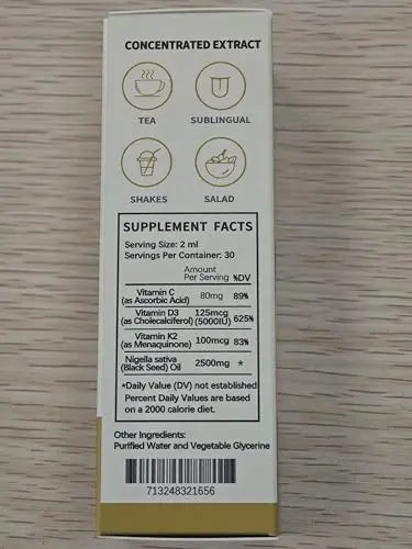 NaturePlanet Organic Soursop Bitters and Black Seed Oil Drops Bundles with Vitamins D3, K2, B6, C | NaturePlanet uk supplements
