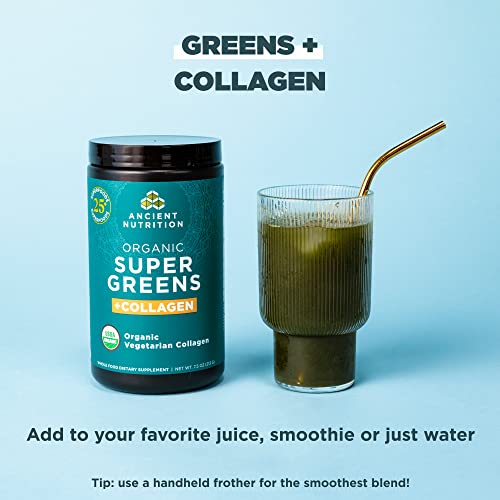 Ancient Nutrition Supergreens Powder, Organic Superfood Powder with Collagen Ancient Nutrition uk supplements