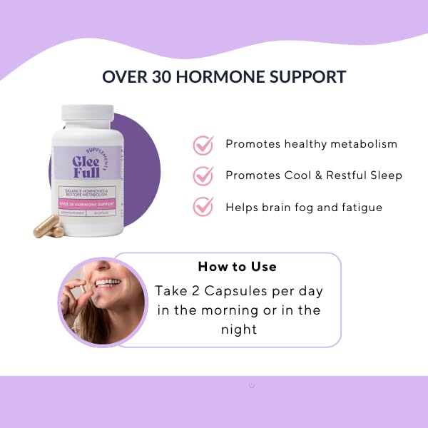 GleeFull Over 30 Hormone Support - Menopause Supplements for Women - Hormone Support for Women GLEEFULL SUPPS uk supplements