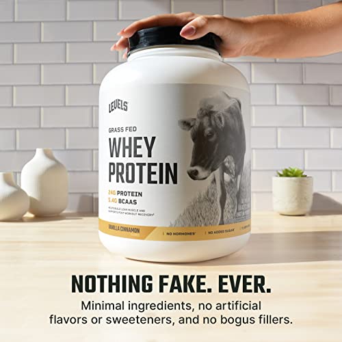 Levels Grass Fed 100% Whey Protein, No Hormones, Vanilla Cinnamon, 5LB Levels Nutrition uk supplements