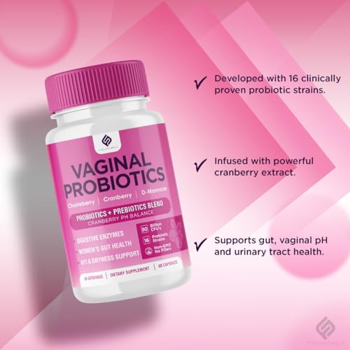 Vaginal Probiotics for Women Digestive Enzymes Gut Health PH Balance Pills, Women's Fuze Naturals uk supplements