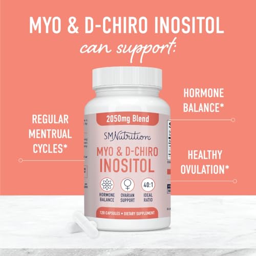 Myo-Inositol & D-Chiro Inositol | Hormone Balance for Women | Ideal 40:1 Ratio | Myo Inosit SMNutrition uk supplements