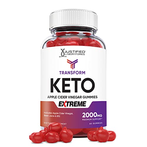 Transform Keto ACV Gummies Extreme Formula 2000MG Vegan Non GMO with Pomegranate Justified Laboratories uk supplements