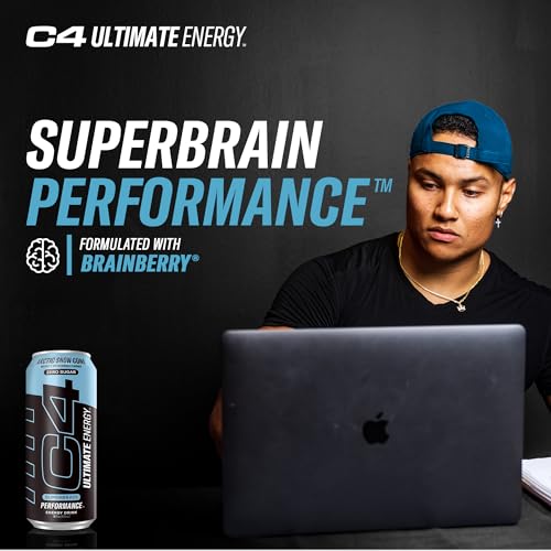 C4 Ultimate Sugar Free Energy Drink 16oz (Pack of 12) | Arctic Snow Cone | Pre Workout Cellucor uk supplements