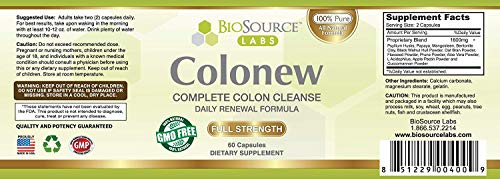 BioSource Labs Colonew Complete Colon Cleanse Natural Detox Supplement for Daily BioSource Labs uk supplements