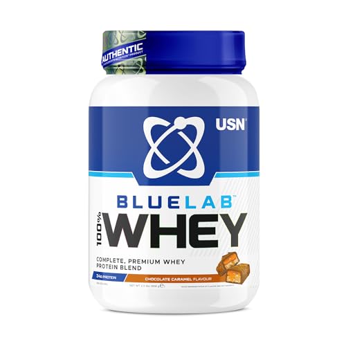 USN Blue Lab Whey Protein Powder: Chocolate Caramel - Whey Protein 2kg - Post-Workout USN uk supplements