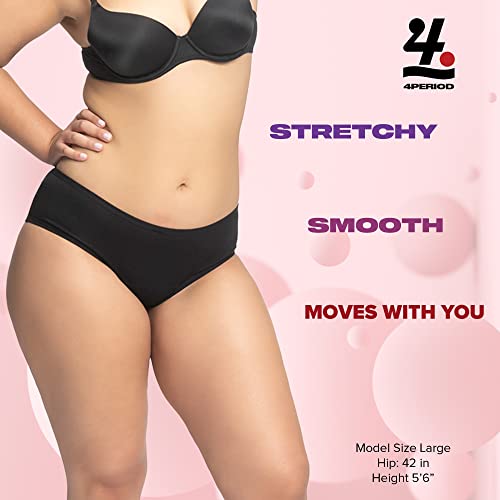 4period High Absorbency for Heavy Flow Period Panties; Leakproof, for Teens and Women (3 Black, X-Large) 4period uk supplements