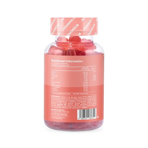 Vegan Collagen Gummies – Advanced Superfood Blend – Vegan Collagen Alternative for Women and Men – Infused with Vitamin C novomins uk supplements