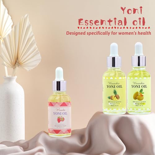 3 Packs Yoni Oil for Women, 100% Natural Feminine Oil Intimate Deodorant for Women, Eliminates Odor Wovarkie uk supplements